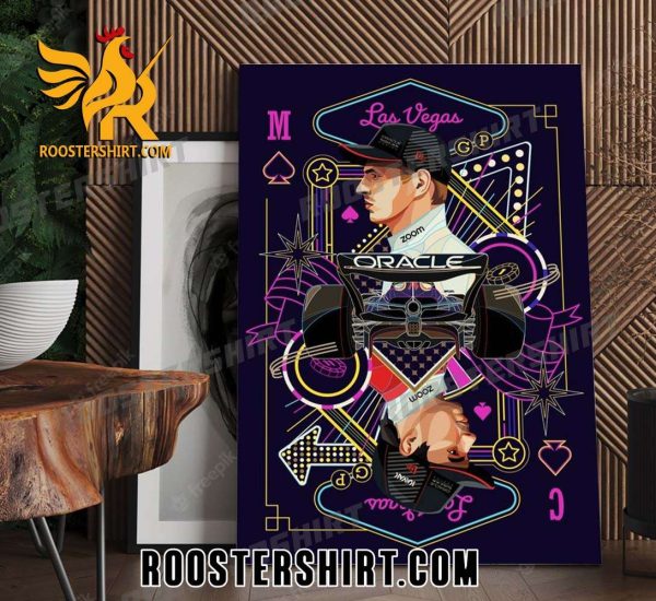 New Design Max Verstappen Oracle Red Bull Racing Las Vegas GP 2023 Poster Canvas
