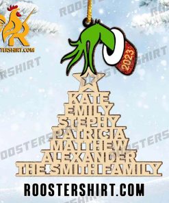 New Design Personalized Grinch Ornament-Custom Name Grinch Family Ornament