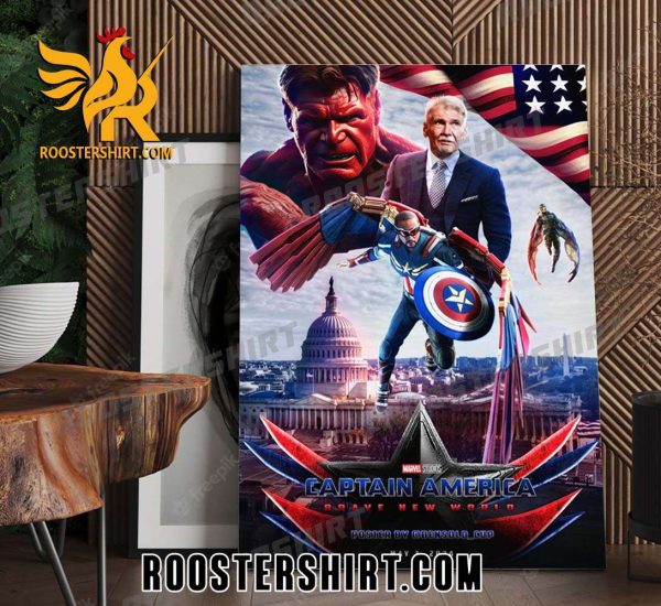 New Poster Captain America Brave New World Poster Canvas Home Decor