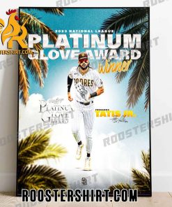 Official Fernando Tatis Jr 2023 National League Platinum Glove Award Winner Signature Poster Canvas