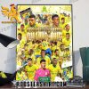 Official Mamelodi Sundowns FC Champions 2023 African Football League Championship Poster Canvas