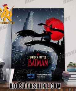 Official Merry Little Batman Movie 2023 Poster Canvas