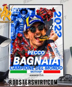 Pecco Bagnaia Campione Del Mondo MotoGP 2023 Poster Canvas