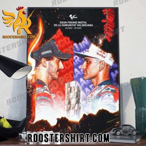 Pecco Bagnaia Vs Jorge Martin MotoGP 2023 Poster Canvas