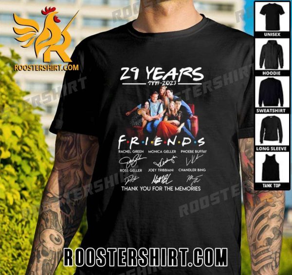 Premium 29 Years 1994-2023 Friends TV Series Thank You For The Memories Signatures Unisex T-Shirt