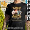 Premium Elvis Presley 90 Years 1935-2025 Thank You For The Memories Unisex T-Shirt