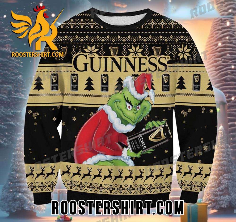 Premium Guinness Grinch Ugly Christmas Sweater