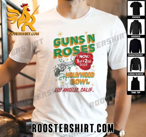 Premium Hollywood Bowl Guns N’ Roses, 1 & 2, November 2023 Los Angeles Unisex T-Shirt