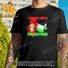 Premium I stand with palestine freedom protest hand holding palestine flag save palestine Unisex T-Shirt