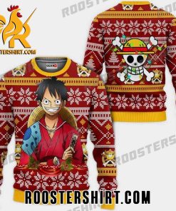 Premium Luffy Ugly Christmas Sweater Gift For Anime Fans