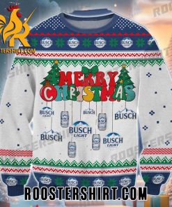 Premium Merry Christmas Busch Light Beer Logo Ugly Sweater