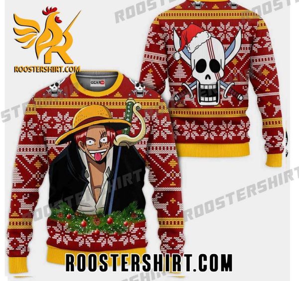 Premium Red Hair Shanks Ugly Christmas Sweater Gift For Anime Fans