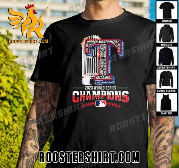 Premium T Logo Players Name Texas Rangers World Series Champions 2023 Unisex T-Shirt