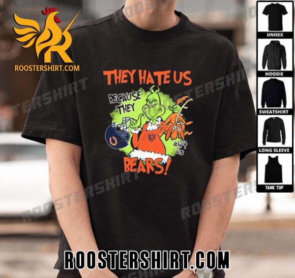 Premium The Grinch They Hate Us Because They Ain’t Us Chicago Bears Unisex T-Shirt