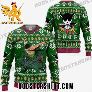 Premium Zoro Ugly Christmas Sweater Gift For Anime Fans