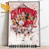 Quality 2023 Outright Big Ten Champions Are Nebraska Womens Volleyball Poster Canvas