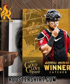 Quality Arizona Diamondbacks Gabriel Moreno Rawlings Gold Glove Winner Catcher 2023 Poster Canvas