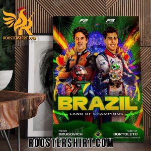 Quality Back-To-Back Brazilian Champions Felipe Drugovich And Gabriel Bortoleto Poster Canvas