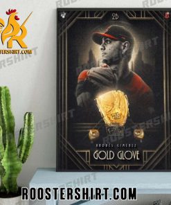 Quality Cleveland Guardians Andres Gimenez Rawlings Gold Glove Winner Second Base 2023 Poster Canvas