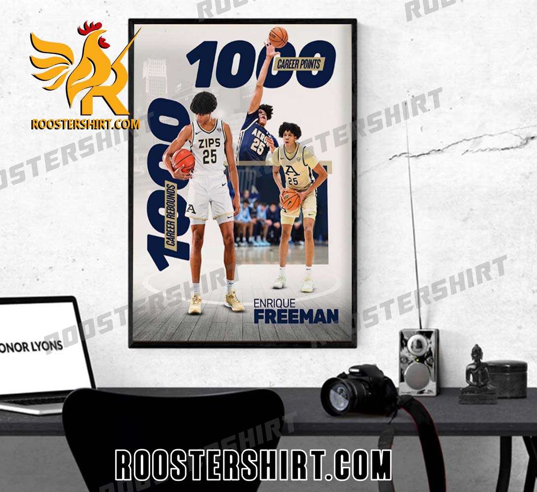 Quality Congrats To Enrique Freeman For Recording 1000th Career Rebounds And Points Poster Canvas