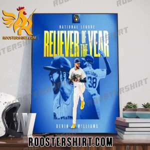 Quality Devin Williams Is 2023 Trevor Hoffman NL Reliever Of The Year Poster Canvas