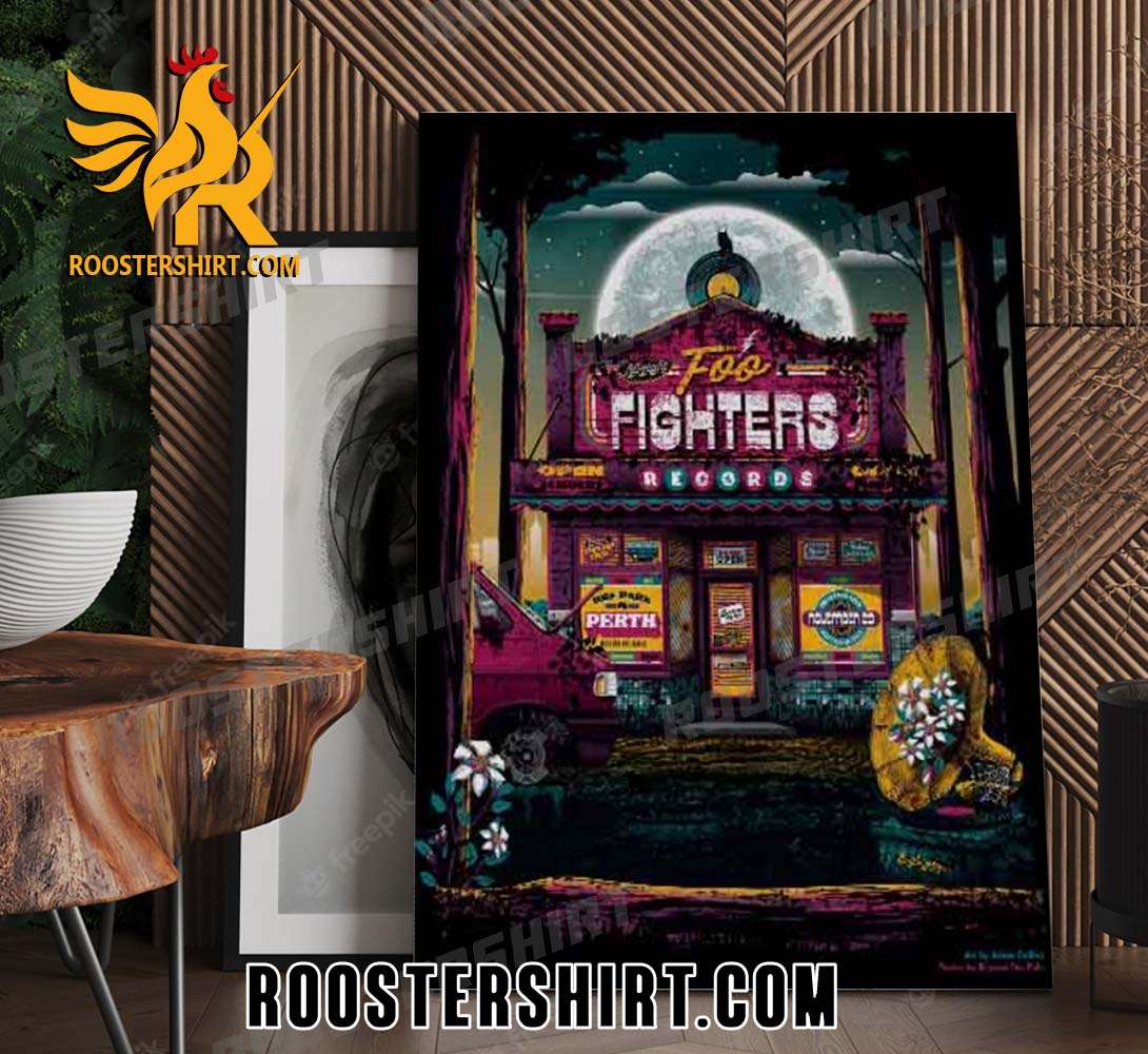 Quality Foo Fighters 29 November 2023 HBF Park Perth WA Poster Canvas