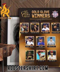 Quality MLB National League Rawlings Gold Glove Winners List 2023 Poster Canvas
