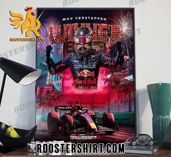 Quality Max Verstappen Of Oracle Red Bull Racing Is The Las Vegas GP 2023 Winner Poster Canvas
