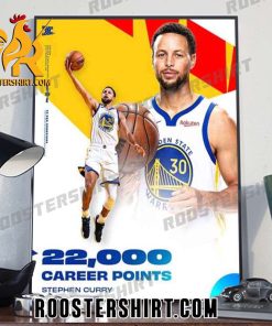 Quality NBA Golden State Warriors Player Stephen Curry Has Reached 22,000 Career Points Poster Canvas