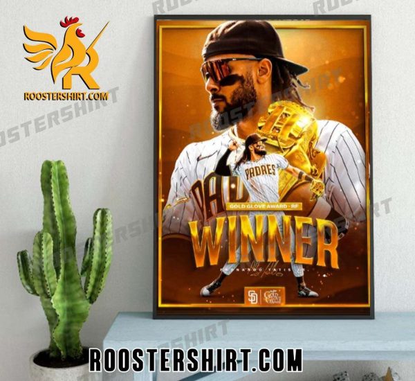 Quality San Diego Padres Fernando Tatis Jr Rawlings Gold Glove Winner Right Field 2023 Poster Canvas