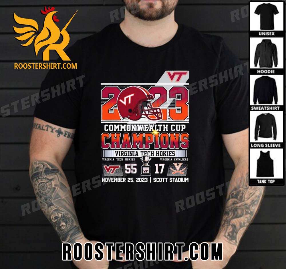 Quality Virginia Tech Hokies 2023 Commonwealth Cup Champions Unisex T-Shirt