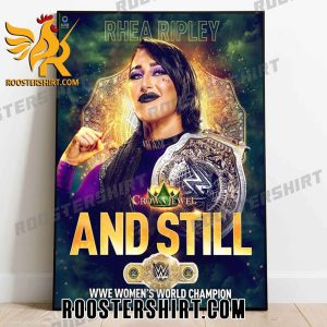 Rhea Ripley Champs 2023 WWE Womens World Champions Crown Jewel Poster Canvas