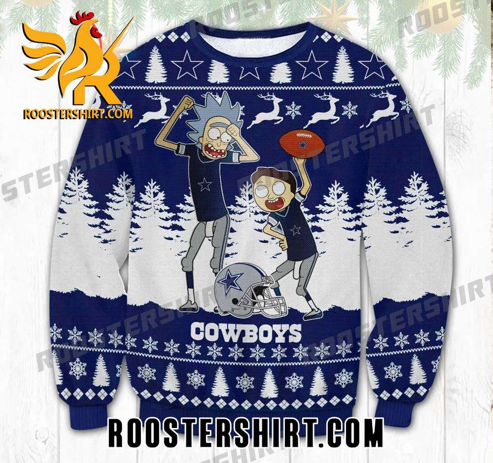 Rick and Morty Dallas Cowboys Ugly Sweater Gift For NFL Fans