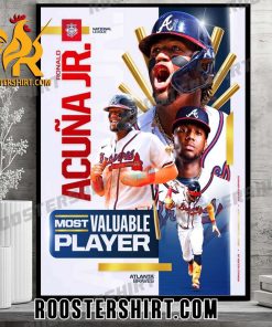 Ronald Acuna Jr 2023 National League Most Valuable Player Poster Canvas