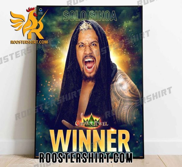 SOLO SIKOA viciously defeats The Greatest of All Time at WWE Crown Jewel 2023 Poster Canvas