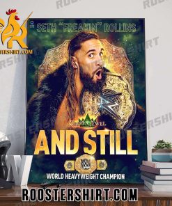 Seth Rollins Defeats Drew Mclntyre To World Heavyweight Championship at WWE Crown Jewel 2023 Poster Canvas