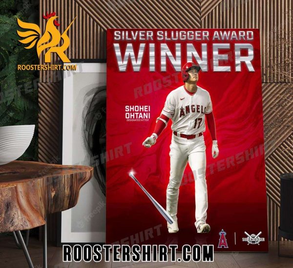 Silver Slugger Award Winner Shohei Ohtani MLB Poster Canvas