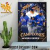 Texas Rangers Campeones World Series 2023 Poster Canvas