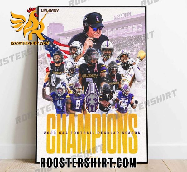 UAlbany Great Danes are CAA Football Champions 2023 Poster Canvas