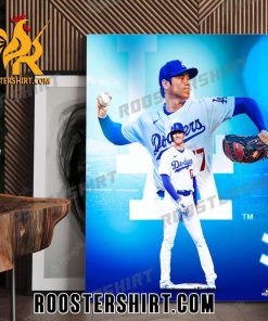 2023 Shohei Ohtani Los Angeles Dodgers MLB Poster Canvas