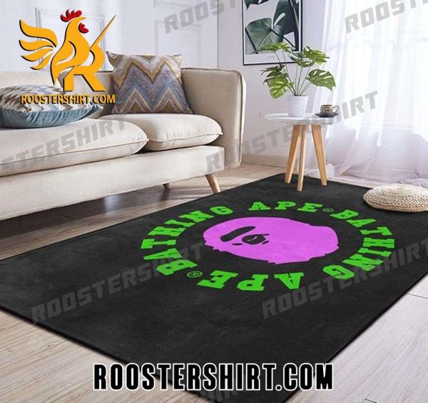 Bathing Ape Bape Logo Brand Famous Rug Living Room