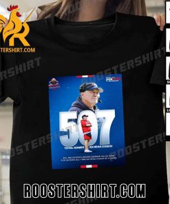 Bill Belichick Patriots Passes George Halas 506 For Second All Time As Head Coach Of A Game T-Shirt