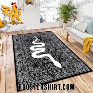 Black White Pattern Snake Rug Home Decor