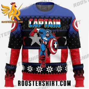 Buy Now Captain America Marvel Comics Ugly Christmas Sweater