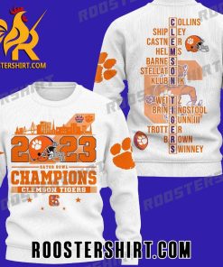 Buy Now Clemson Tigers Football Gator Bowl Champions 2023 Sweatshirt With Name Players
