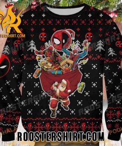 Buy Now Deadpool with Spider Man Marvel Ugly Christmas Sweater