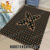 Colorful Louis Vuitton Logo Rug For Bedroom