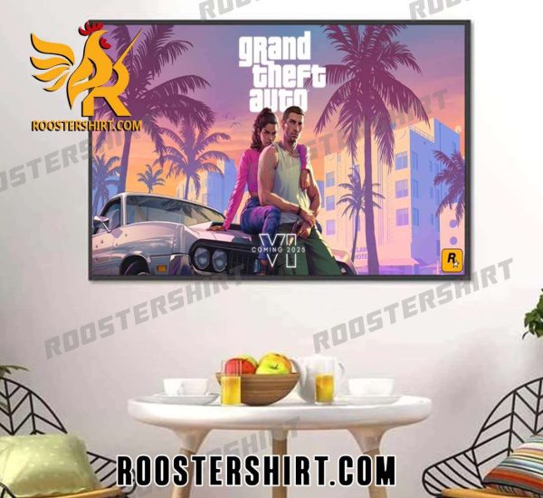 Coming Soon Grand Theft Auto VI 2025 Poster Canvas