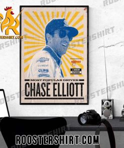 Congrats Chase Elliott Wins 2023 NMPA Most Popular Driver Award Vintage Poster Canvas