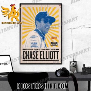 Congrats Chase Elliott Wins 2023 NMPA Most Popular Driver Award Vintage Poster Canvas